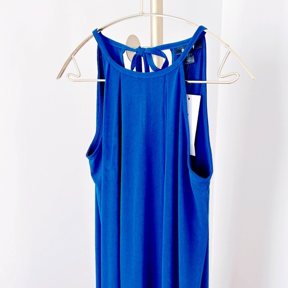 Brand new DKNY summer sleeveless midi blue dress - Picture 2 of 4